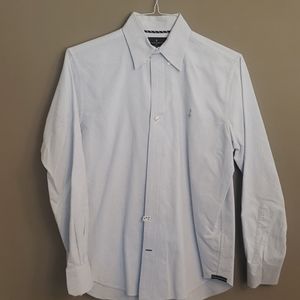 Light blue striped mens dress shirt